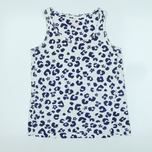 NEXT Womens Blue Cotton Basic Tank Size 6 Scoop Neck