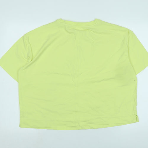 NEXT Womens Yellow Camel Basic T-Shirt Size L Collared