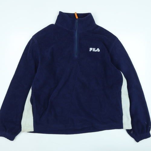 FILA Mens Blue Polyester Pullover Sweatshirt Size L