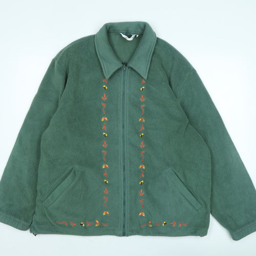 Damart Womens Green Jacket Size 22 Zip