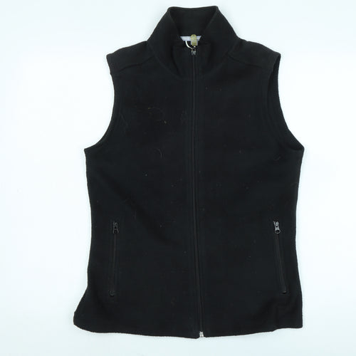 thermatech Womens Black Gilet Waistcoat Size M Zip