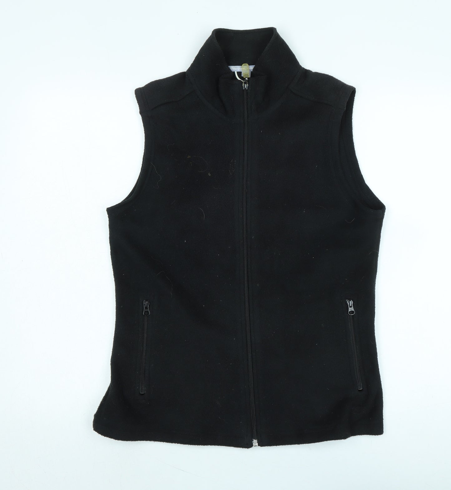 thermatech Womens Black Gilet Waistcoat Size M Zip