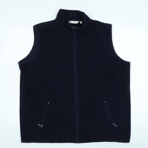 EWM Mens Black Gilet Waistcoat Size XL Zip