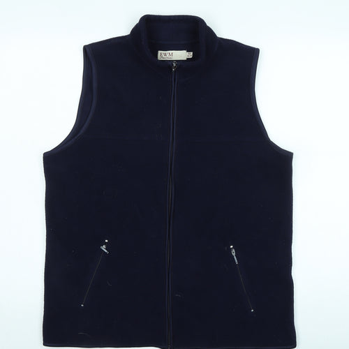 EWM Mens Blue Gilet Waistcoat Size M Zip