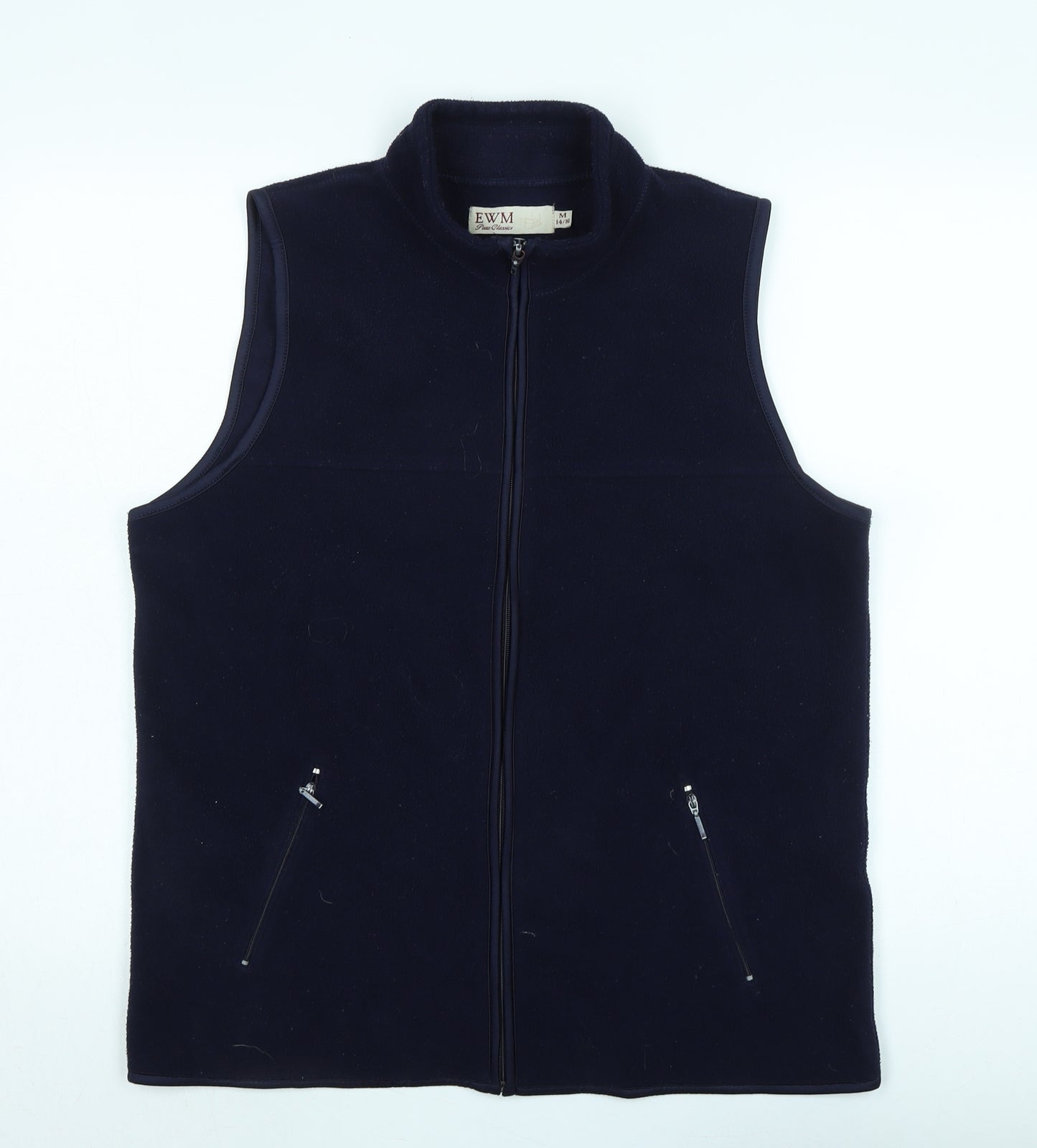 EWM Mens Blue Gilet Waistcoat Size M Zip