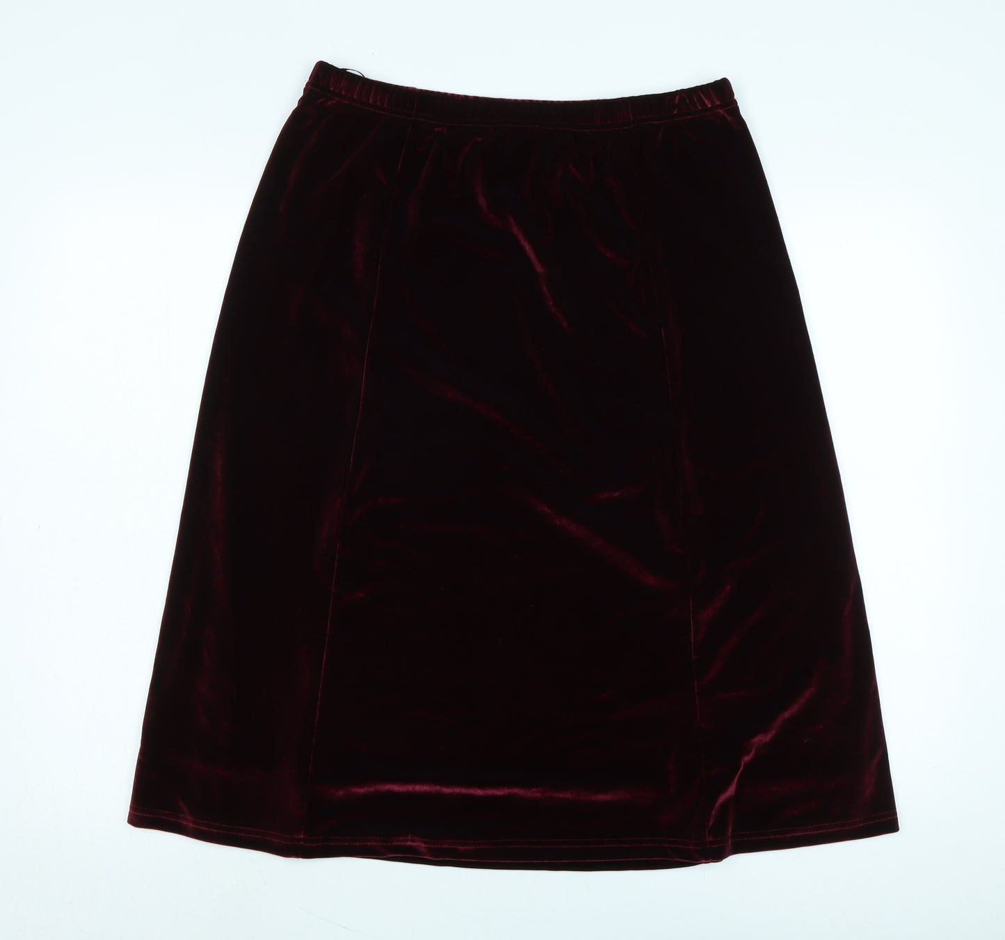 Cotswold Womens Red Polyester Swing Skirt Size M - velvet look