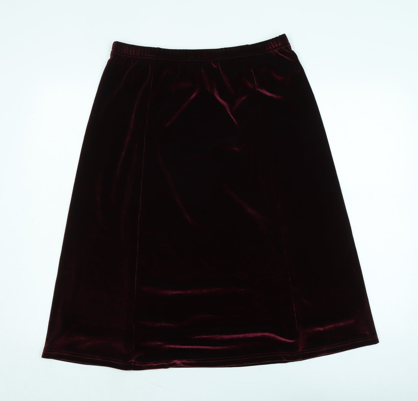 Cotswold Womens Red Polyester Swing Skirt Size M - velvet look