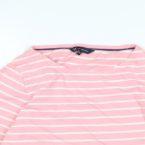 Crew Clothing Womens Pink Cotton Jersey T-Shirt Size 14 Boat Neck