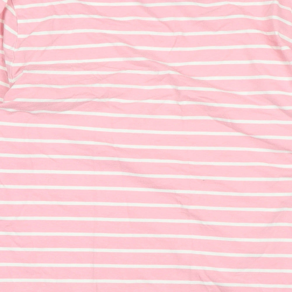 Crew Clothing Womens Pink Cotton Jersey T-Shirt Size 14 Boat Neck