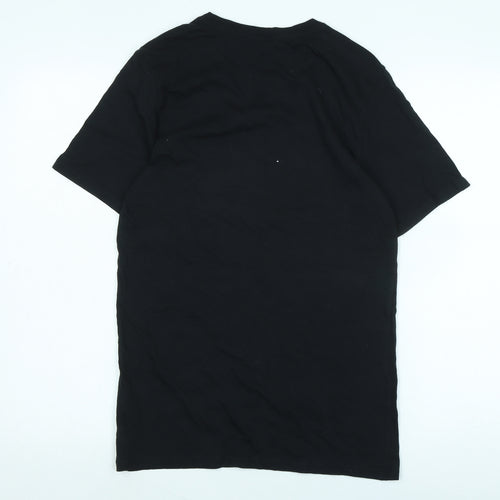 Nike Womens Black Cotton Basic T-Shirt Size S Crew Neck