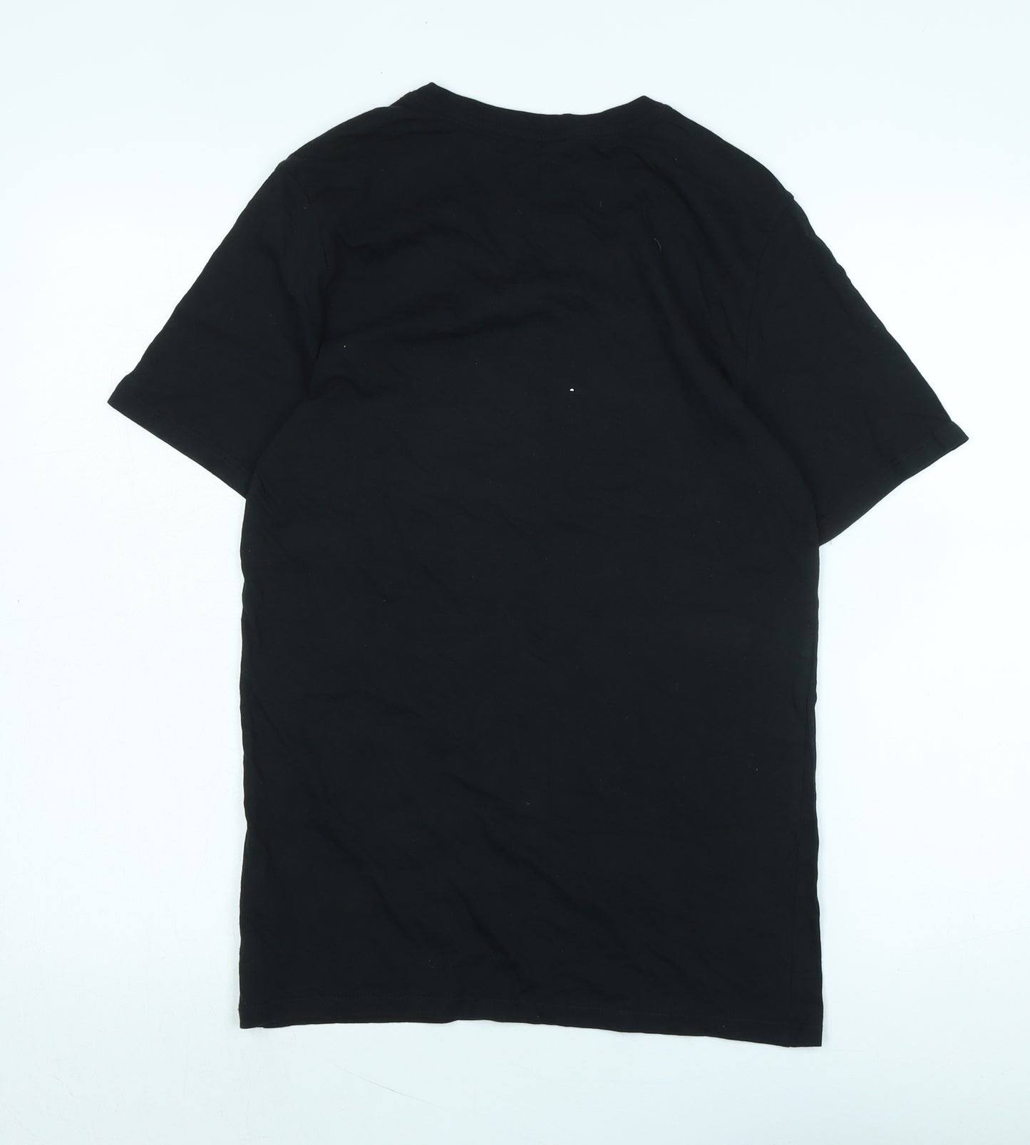 Nike Womens Black Cotton Basic T-Shirt Size S Crew Neck