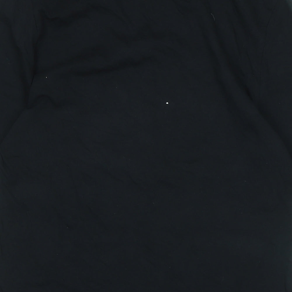 Nike Womens Black Cotton Basic T-Shirt Size S Crew Neck