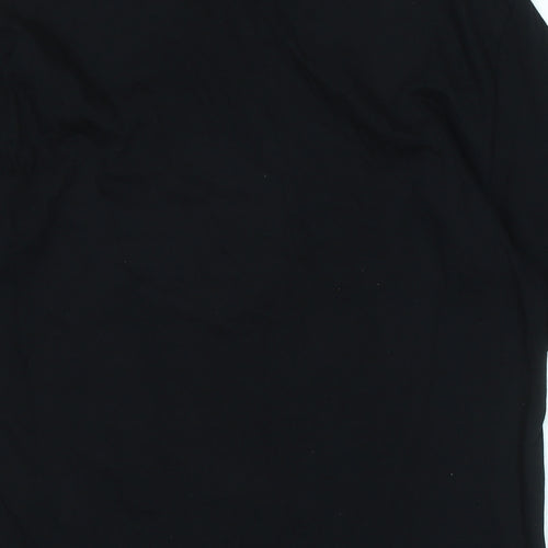 Armani Exchange Mens Black Cotton T-Shirt Size S Collared - Speak Don't Swipe