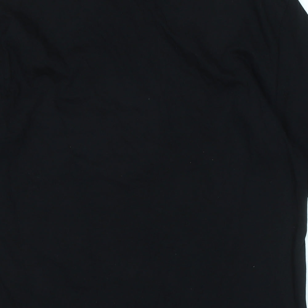 Armani Exchange Mens Black Cotton T-Shirt Size S Collared - Speak Don't Swipe