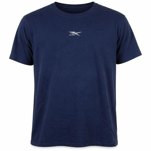 Reebok Mens Blue Cotton T-Shirt Size XL Collared - Logo