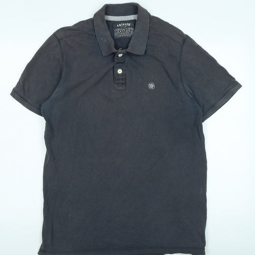 Fat Face Mens Grey Cotton Polo Size L Collared - Logo