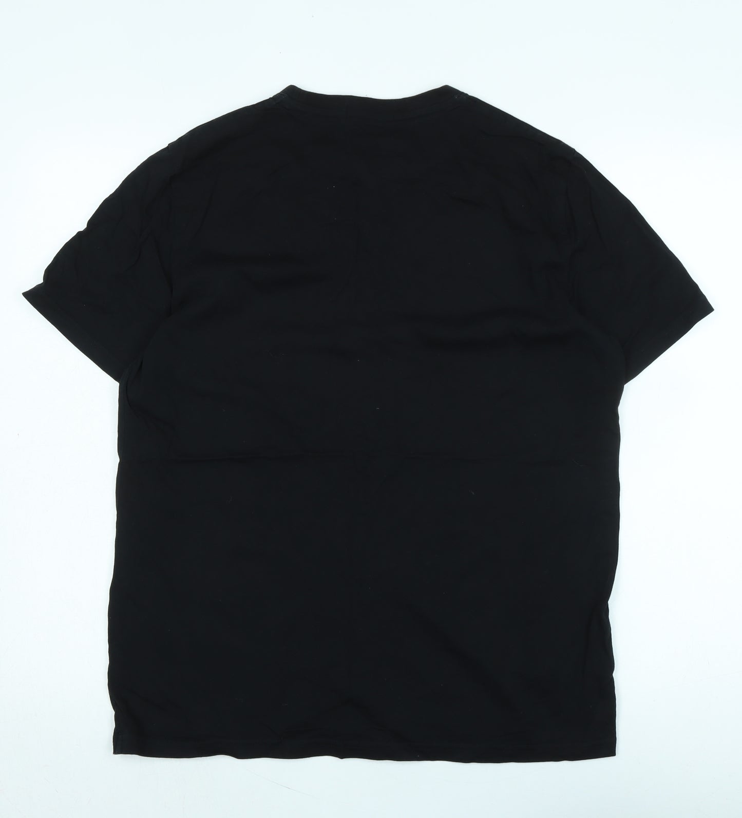 Fred Perry Mens Black Cotton T-Shirt Size L Collared - Logo