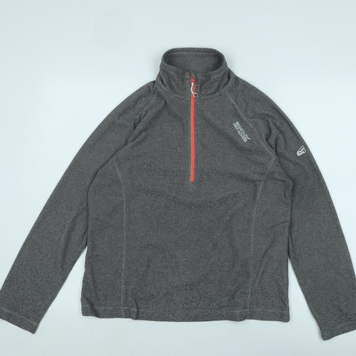 Regatta Womens Grey Cotton Pullover Sweatshirt Size 12 - Logo