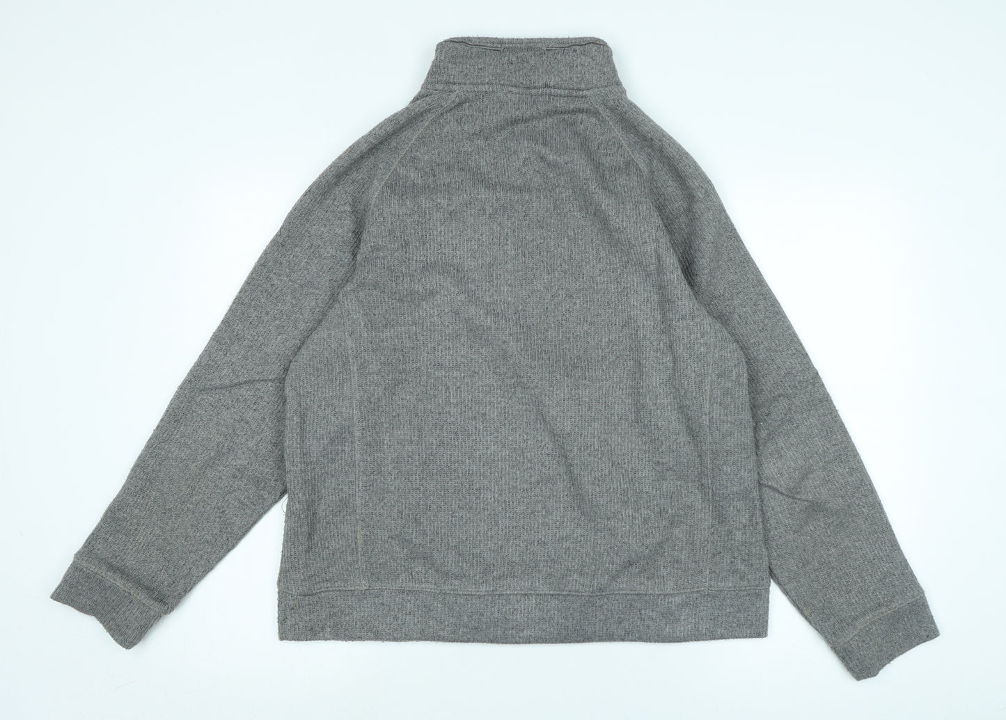 Craghoppers Mens Grey Mock Neck Polyester Pullover Jumper Size L Long Sleeve - Logo