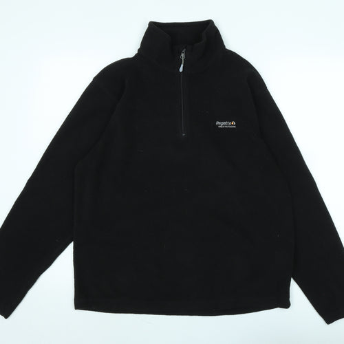 Regatta Mens Black Polyester Pullover Sweatshirt Size L - Logo