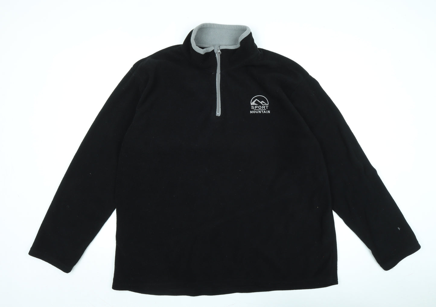 Sport mountain Mens Black Polyester Pullover Sweatshirt Size 2XL - Logo