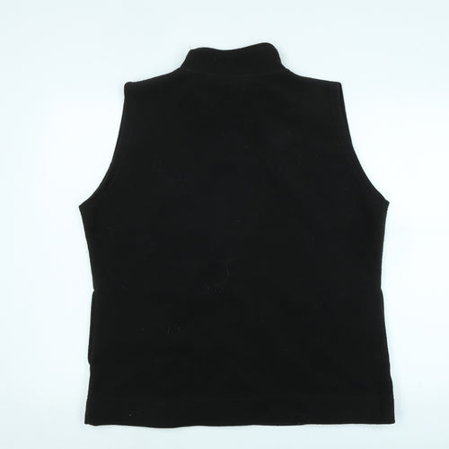 EWM Mens Black Gilet Waistcoat Size L Zip - Logo