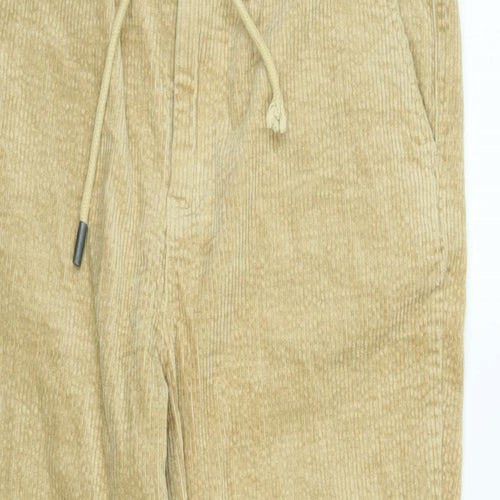 native youth Boys Beige Cotton Jogger Trousers Size 16 Years L24 in Regular Tie - Logo