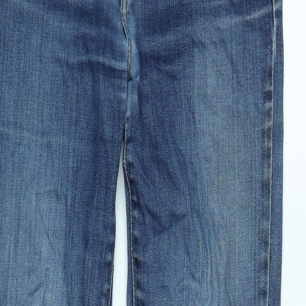 Levi's Womens Blue Cotton Straight Jeans Size 30 in L30 in Regular Zip - Logo