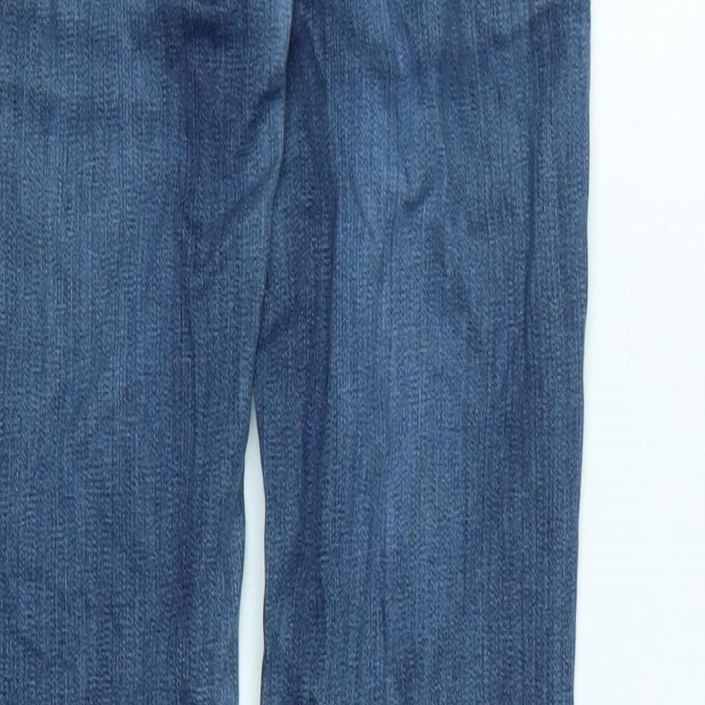 Levi's Womens Blue Cotton Straight Jeans Size 30 in L30 in Regular Zip - Logo