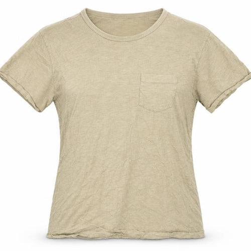 Country Road Womens Beige 100% Cotton Basic T-Shirt Size L Scoop Neck