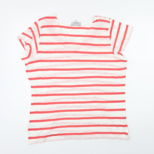 Per Una Womens Red Striped Viscose Basic T-Shirt Size 16 Sweetheart