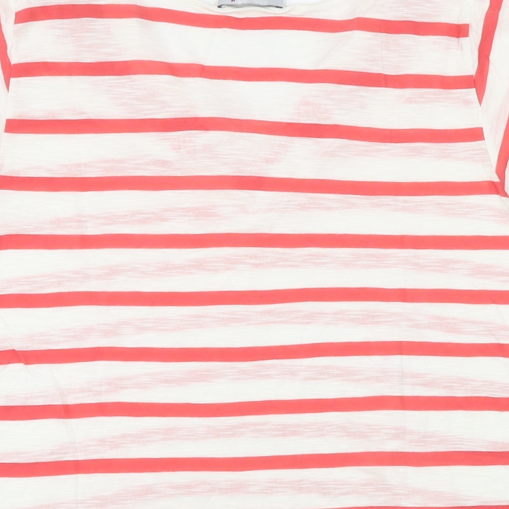 Per Una Womens Red Striped Viscose Basic T-Shirt Size 16 Sweetheart