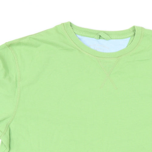 Marks and Spencer Mens Green Cotton T-Shirt Size M Round Neck