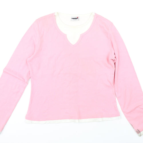 NEXT Womens Pink 100% Cotton Basic T-Shirt Size 14 Sweetheart