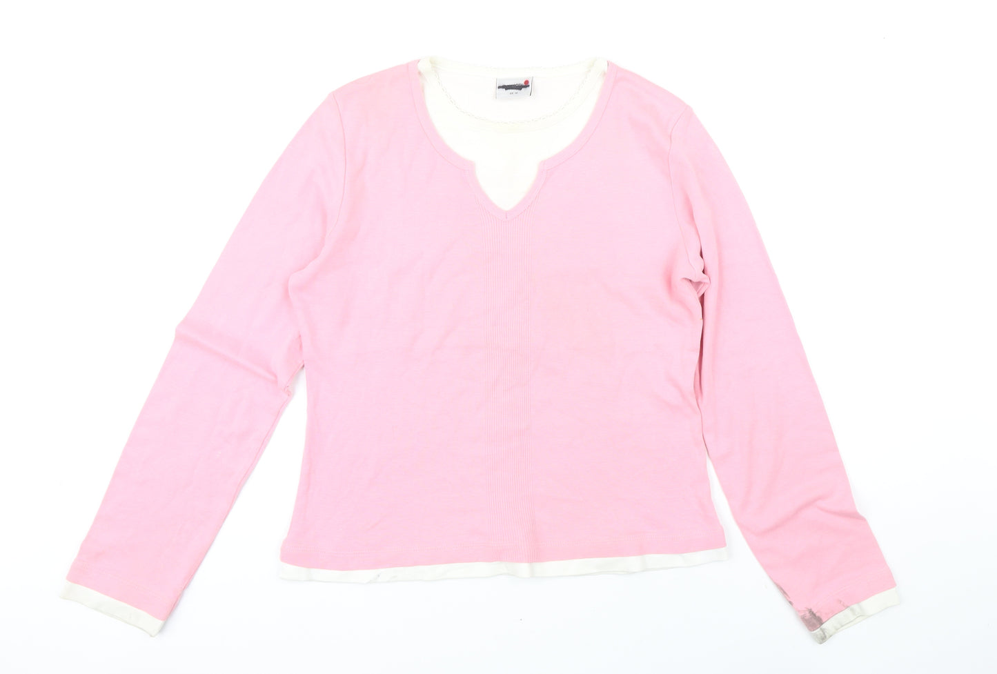 NEXT Womens Pink 100% Cotton Basic T-Shirt Size 14 Sweetheart