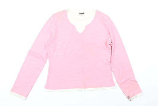 NEXT Womens Pink 100% Cotton Basic T-Shirt Size 14 Sweetheart