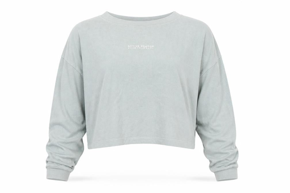 Front view of Pull&Bear women’s green 100% cotton pullover sweatshirt, size M, pullover - active season move your soul