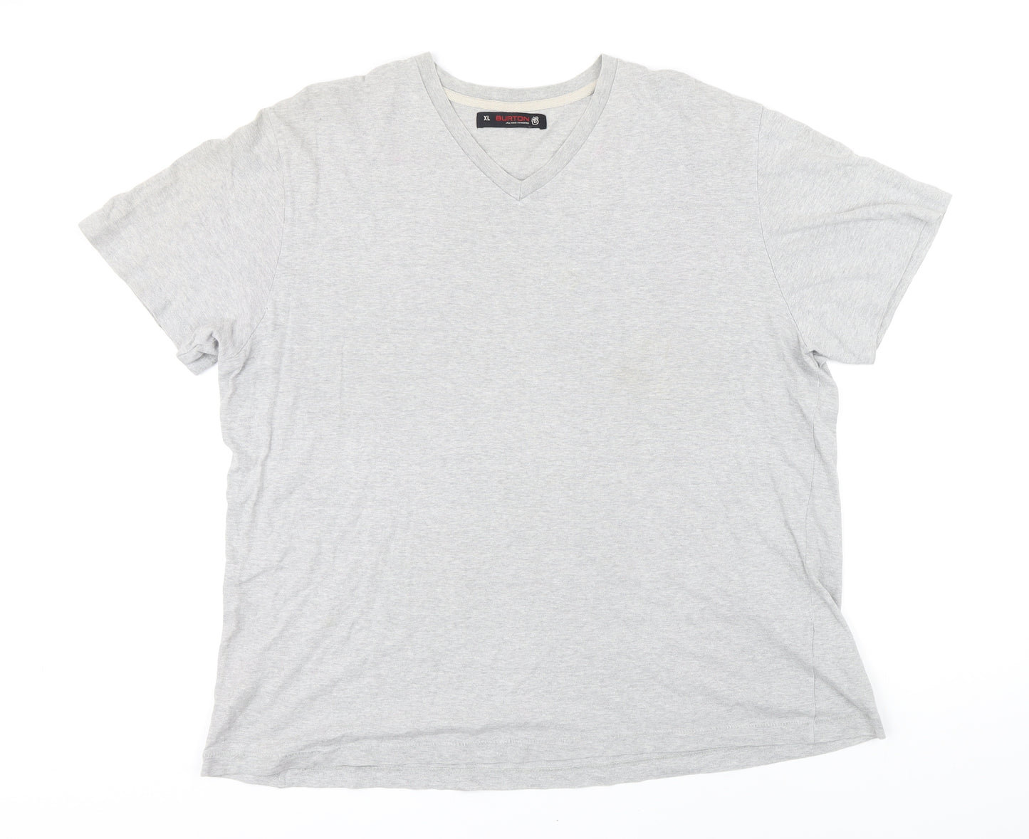 Burton Mens Green Cotton T-Shirt Size XL V-Neck