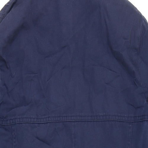 Indigo Womens Blue Jacket Coat Size 14 Zip