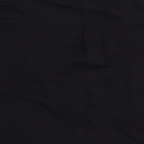 Boohoo Mens Black Polyester Button-Up Size 3XL Collared Button