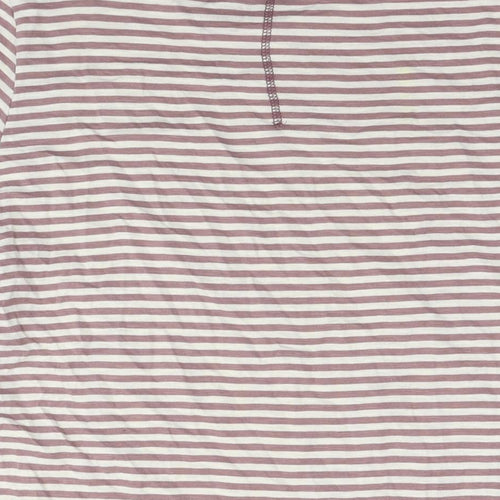 NEXT Womens Brown Striped Cotton Basic T-Shirt Size 20 Round Neck