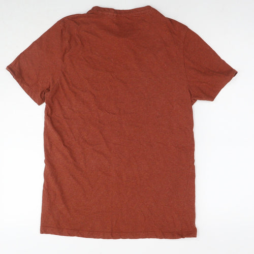 NEXT Mens Brown Cotton T-Shirt Size M Round Neck