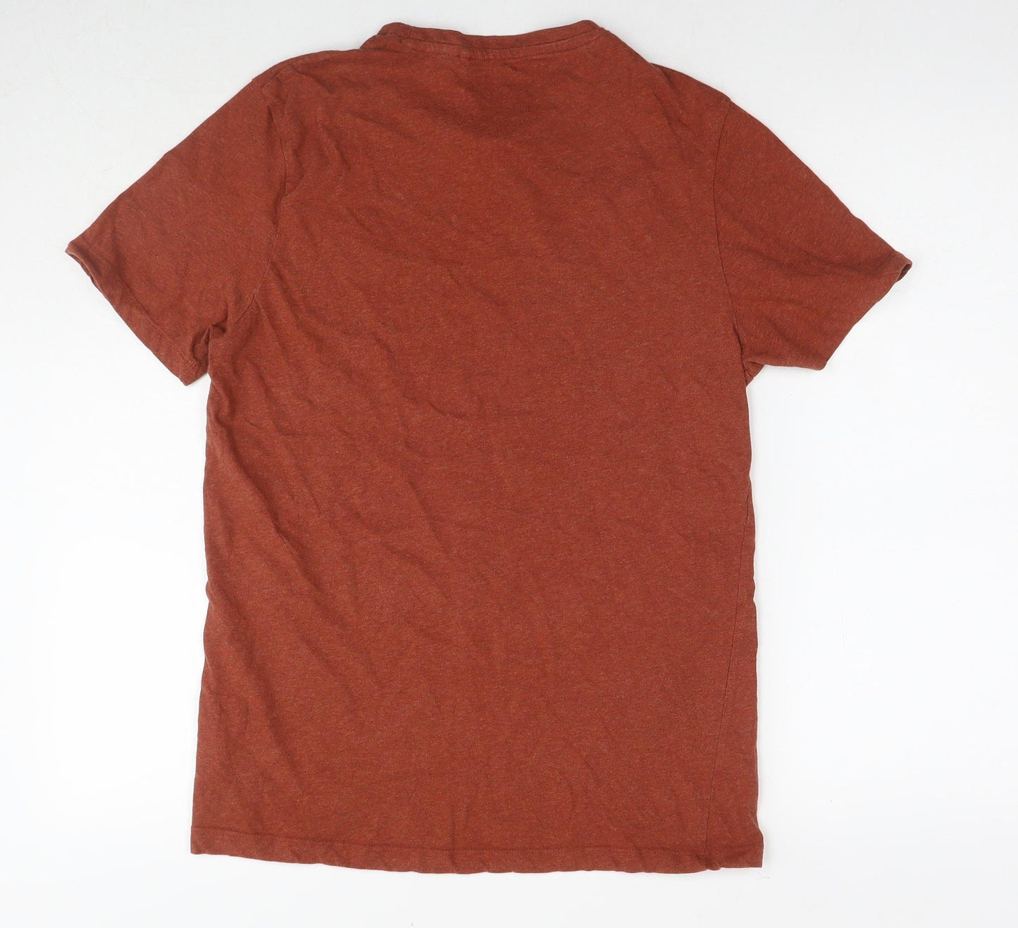 NEXT Mens Brown Cotton T-Shirt Size M Round Neck