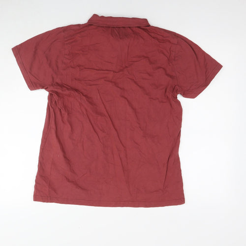 DFND Mens Brown Cotton Polo Size XL Collared Pullover