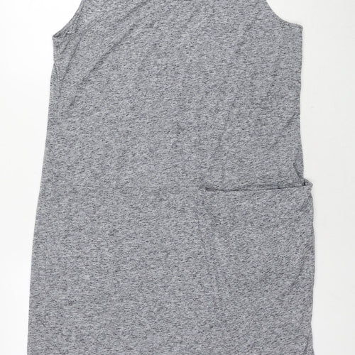 NEXT Womens Grey Polyester Tank Dress Size 16 Scoop Neck Pullover