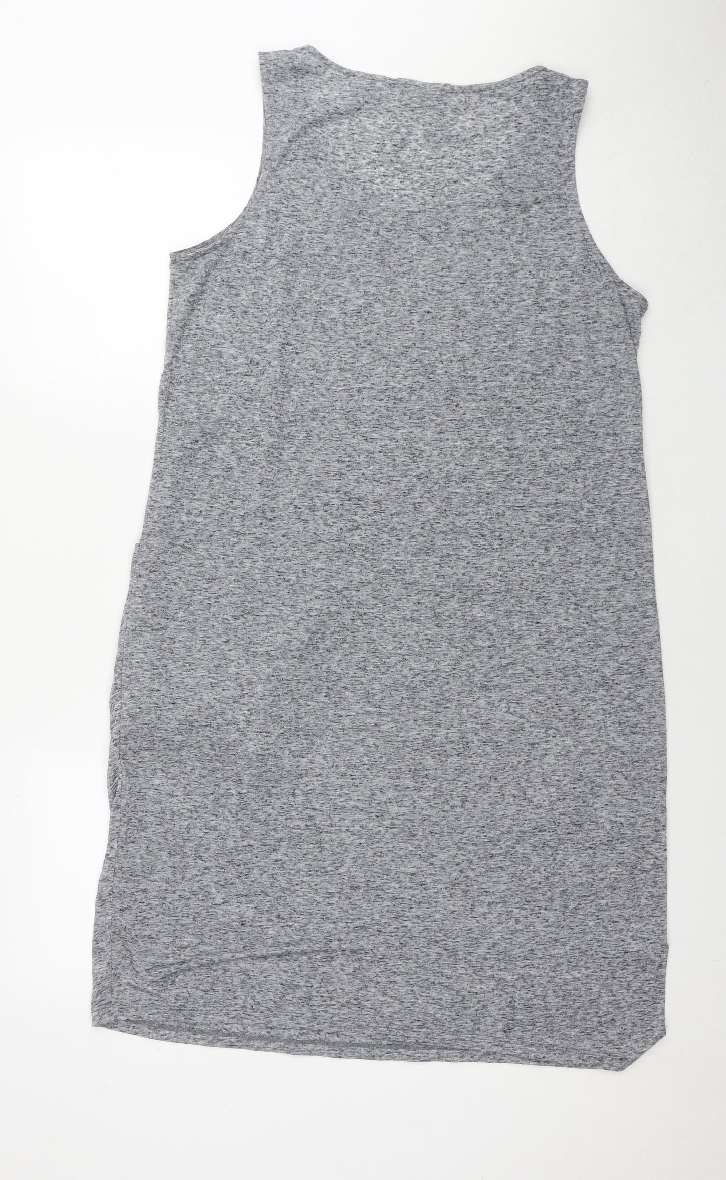 NEXT Womens Grey Polyester Tank Dress Size 16 Scoop Neck Pullover