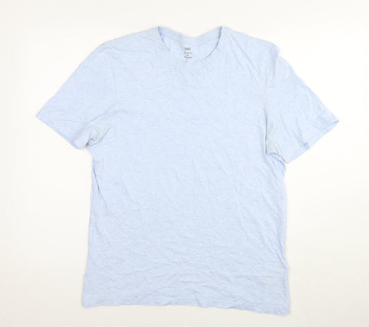 Marks and Spencer Mens Blue Cotton T-Shirt Size M Round Neck