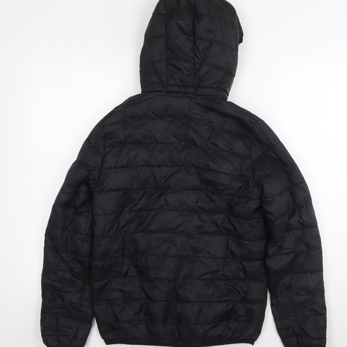 H&M Boys Black Quilted Jacket Size 10-11 Years Zip - Age 10-12 Years