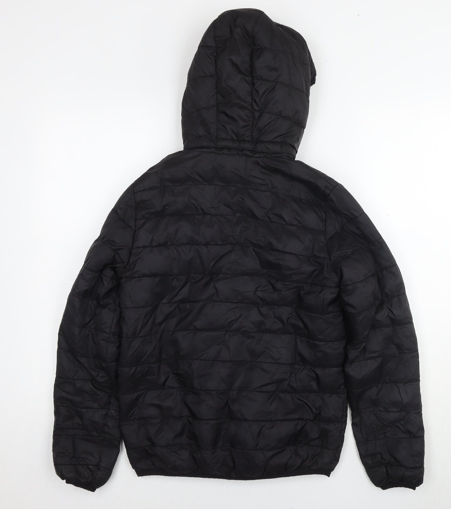 H&M Boys Black Quilted Jacket Size 10-11 Years Zip - Age 10-12 Years