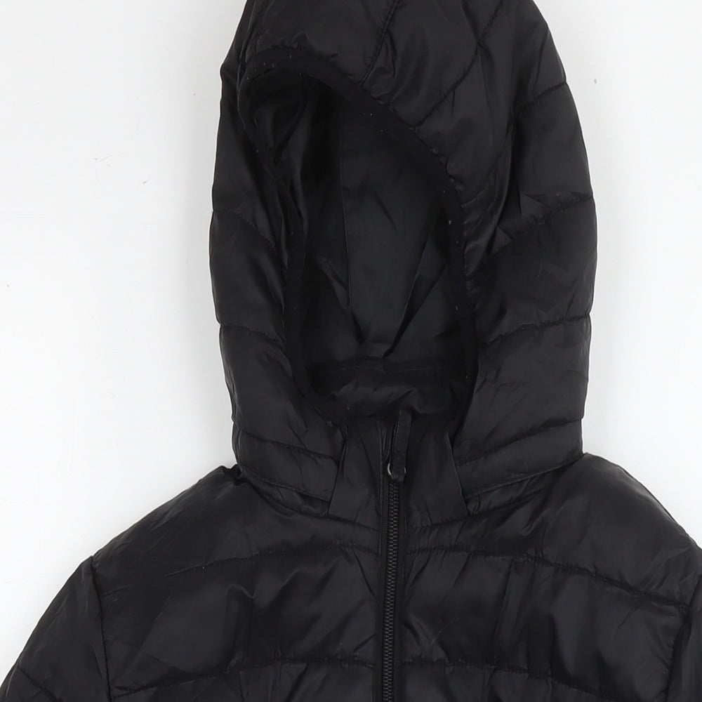 H&M Boys Black Quilted Jacket Size 10-11 Years Zip - Age 10-12 Years